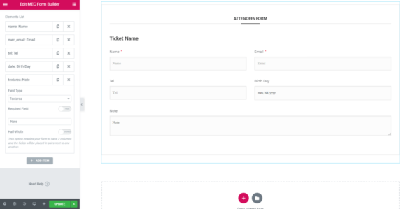 modern events calendar elementor form builder2